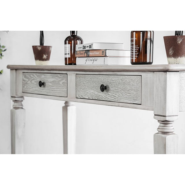 Joliet Antique White End Table - U&U Home Budget Furniture (Carteret, NJ)