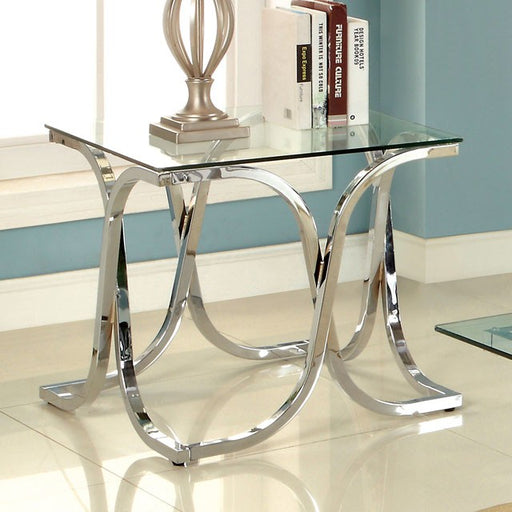 LUXA Chrome End Table - U&U Home Budget Furniture (Carteret, NJ)