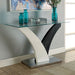SLOANE White/Dark Gray/Chrome Sofa Table - U&U Home Budget Furniture (Carteret, NJ)
