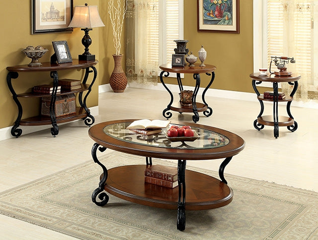 MAY Brown Cherry Coffee Table - U&U Home Budget Furniture (Carteret, NJ)