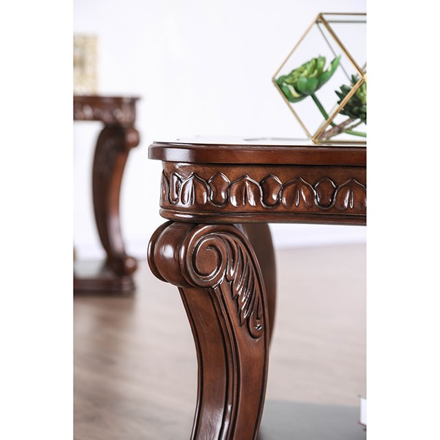 Walworth Dark Oak End Table - U&U Home Budget Furniture (Carteret, NJ)