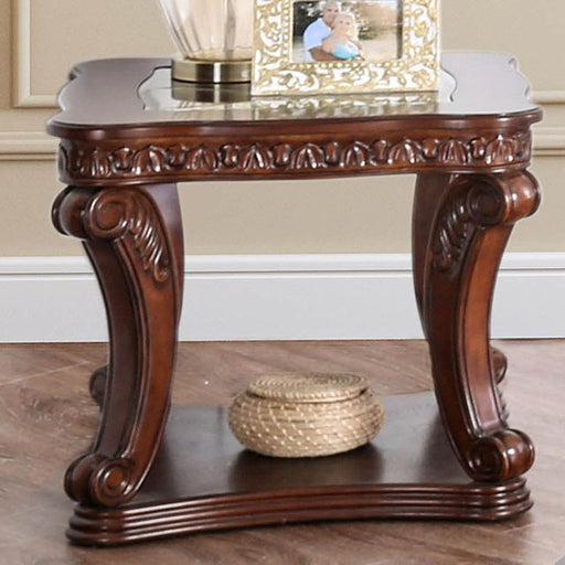 Walworth Dark Oak End Table - U&U Home Budget Furniture (Carteret, NJ)