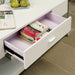 Raya White Coffee Table, White - U&U Home Budget Furniture (Carteret, NJ)