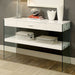 Raya White Sofa Table, White - U&U Home Budget Furniture (Carteret, NJ)