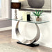 ORLA II Satin Plated/Black Sofa Table - U&U Home Budget Furniture (Carteret, NJ)
