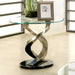 NOVA Satin Plated/Black End Table - U&U Home Budget Furniture (Carteret, NJ)