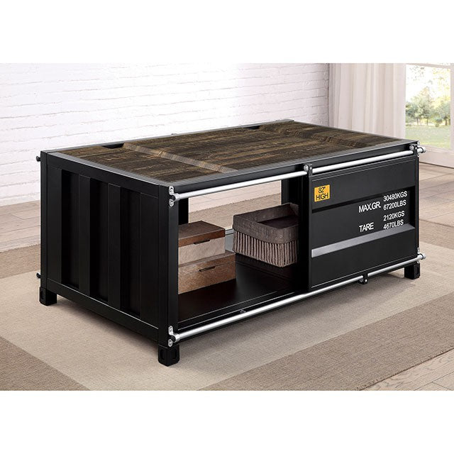 Dicargo Coffee Table Black - U&U Home Budget Furniture (Carteret, NJ)