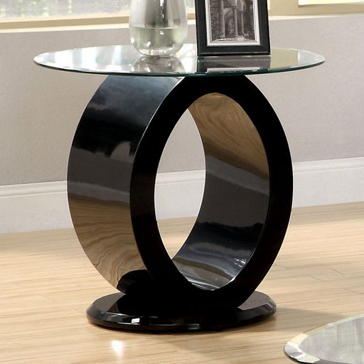 LODIA III Black End Table, Black - U&U Home Budget Furniture (Carteret, NJ)