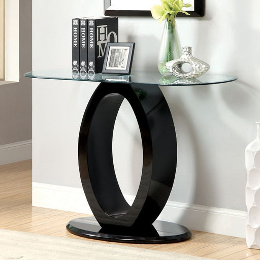 LODIA III Black Sofa Table, Black - U&U Home Budget Furniture (Carteret, NJ)