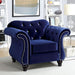 Jolanda Chair Blue & Grey - U&U Home Budget Furniture (Carteret, NJ)