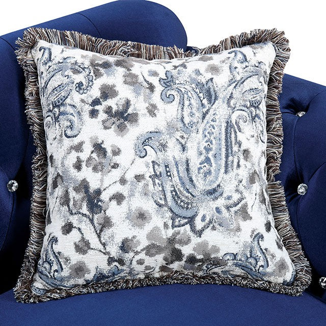 Jolanda Chair Blue & Grey - U&U Home Budget Furniture (Carteret, NJ)