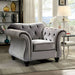 Jolanda Chair Blue & Grey - U&U Home Budget Furniture (Carteret, NJ)