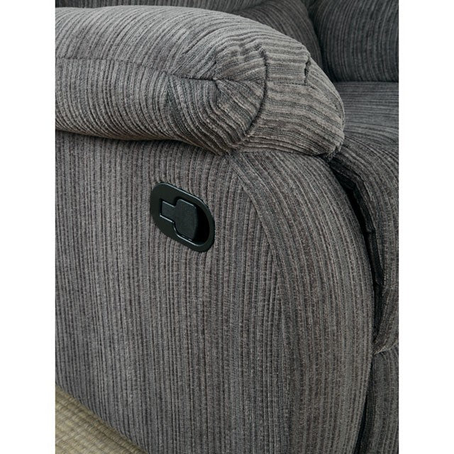 MILLVILLE Gray Love Seat w/ 2 Recliners - U&U Home Budget Furniture (Carteret, NJ)