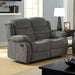 MILLVILLE Gray Love Seat w/ 2 Recliners - U&U Home Budget Furniture (Carteret, NJ)