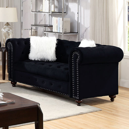 Giacomo Loveseat Black - U&U Home Budget Furniture (Carteret, NJ)