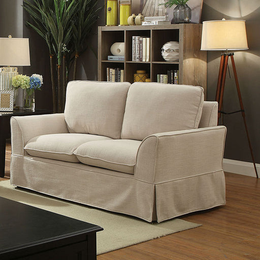 Maxine Love Seat Beige - U&U Home Budget Furniture (Carteret, NJ)