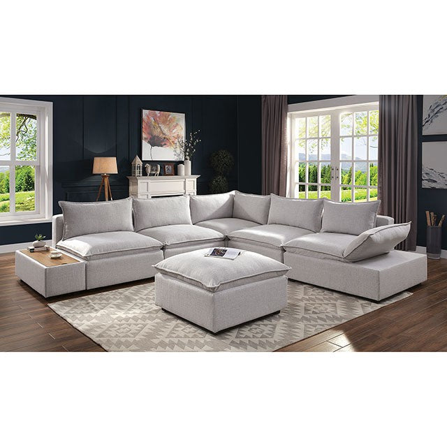 Arlene Sectional White - U&U Home Budget Furniture (Carteret, NJ)