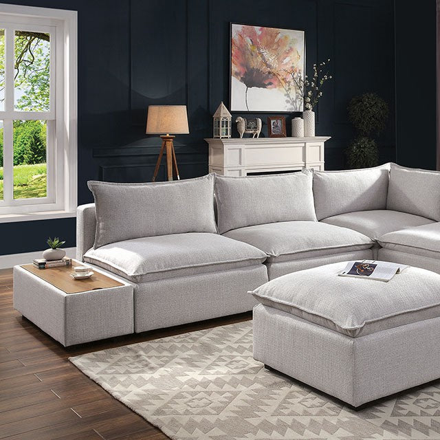 Arlene Sectional White - U&U Home Budget Furniture (Carteret, NJ)
