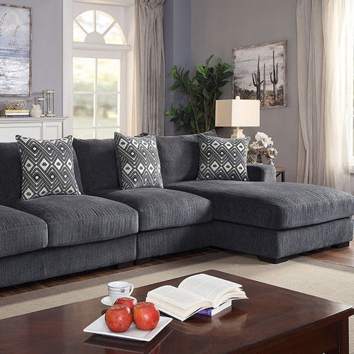 Kaylee Large L-Sectional w/ Right Chaise - U&U Home Budget Furniture (Carteret, NJ)