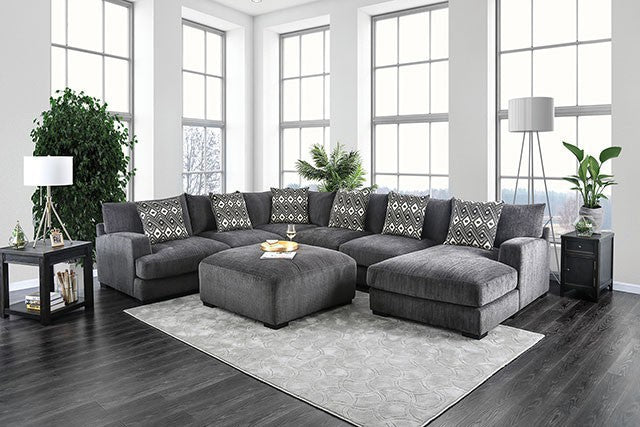 Kaylee U-Sectional w/ Right Chaise - U&U Home Budget Furniture (Carteret, NJ)