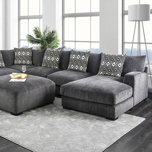 Kaylee U-Sectional w/ Right Chaise - U&U Home Budget Furniture (Carteret, NJ)
