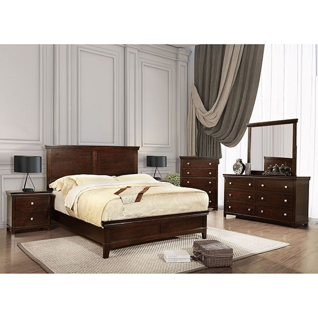 Spruce Full & Queen Bed Chrome & Expressso - U&U Home Budget Furniture (Carteret, NJ)