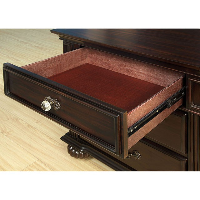 Syracuse Dark Walnut Dresser - U&U Home Budget Furniture (Carteret, NJ)