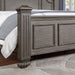Syracuse Bed Cherry & Grey - U&U Home Budget Furniture (Carteret, NJ)