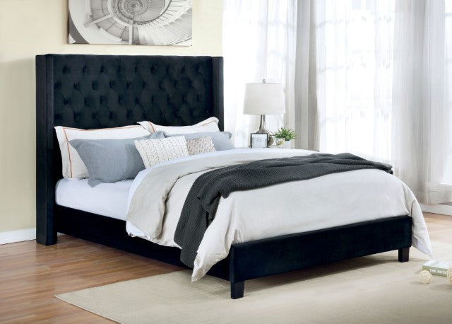 Ryleigh Bed Black, Grey, & Navy - U&U Home Budget Furniture (Carteret, NJ)