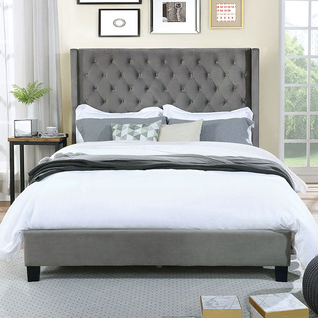 Ryleigh Bed Black, Grey, & Navy - U&U Home Budget Furniture (Carteret, NJ)
