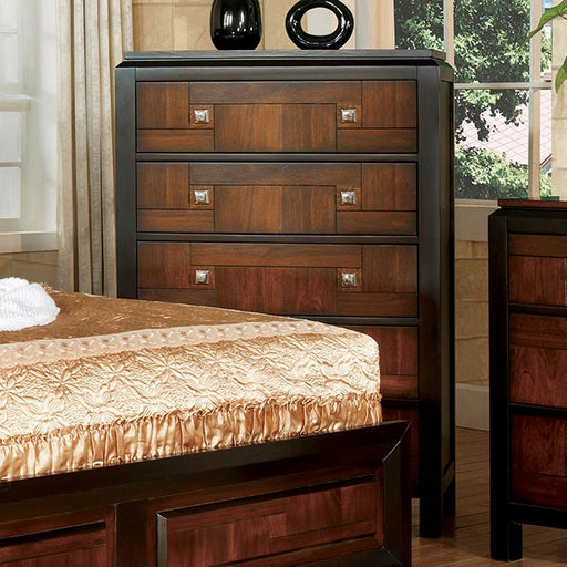 Patra Acacia/Walnut Chest - U&U Home Budget Furniture (Carteret, NJ)