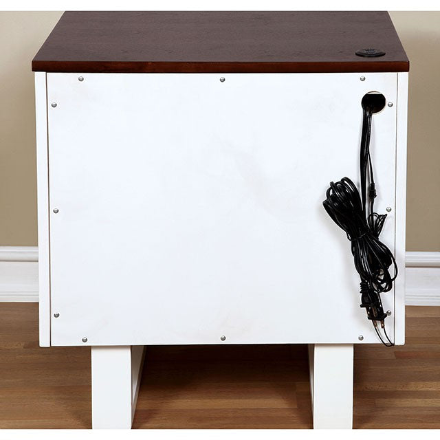 Meredith Night Stand w/ USB Outlet - U&U Home Budget Furniture (Carteret, NJ)