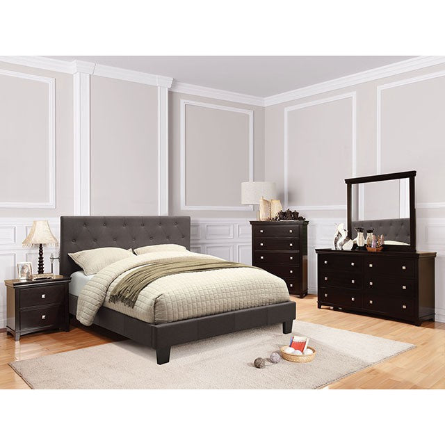 Leeroy Bed Ivory & Brown - U&U Home Budget Furniture (Carteret, NJ)