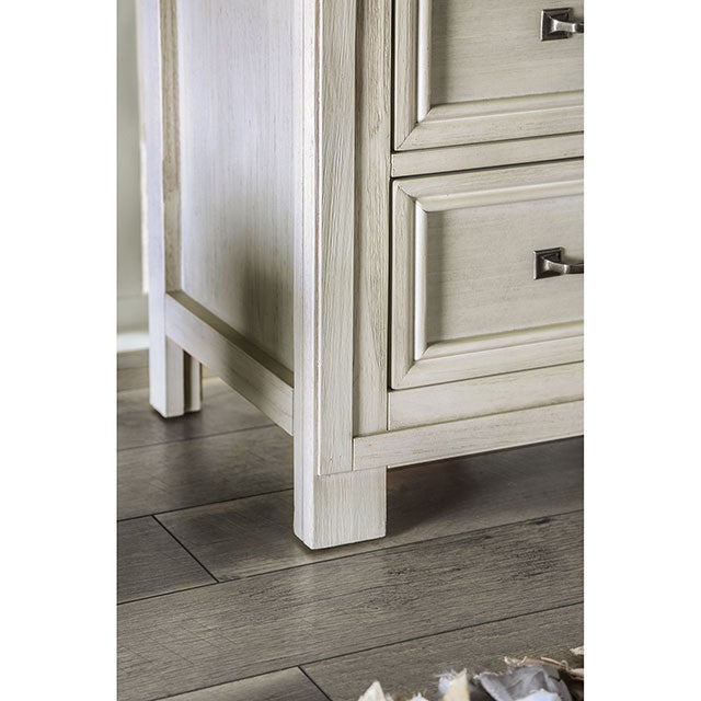 Tywyn Antique White Night Stand - U&U Home Budget Furniture (Carteret, NJ)