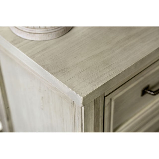 Tywyn Antique White Night Stand - U&U Home Budget Furniture (Carteret, NJ)