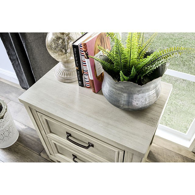 Tywyn Antique White Night Stand - U&U Home Budget Furniture (Carteret, NJ)