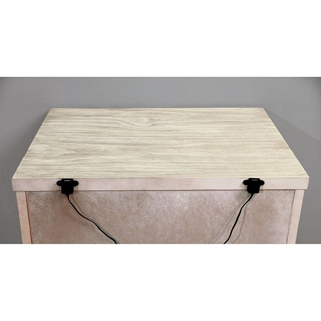 Tywyn Antique White Night Stand - U&U Home Budget Furniture (Carteret, NJ)