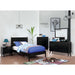 Lennart Bed Oak, Black, Gray, & White - U&U Home Budget Furniture (Carteret, NJ)