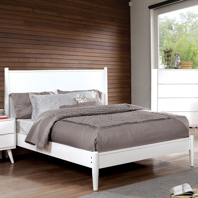 Lennart Bed Oak, Black, Gray, & White - U&U Home Budget Furniture (Carteret, NJ)