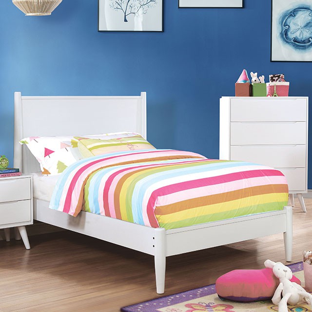 Lennart Bed Oak, Black, Gray, & White - U&U Home Budget Furniture (Carteret, NJ)