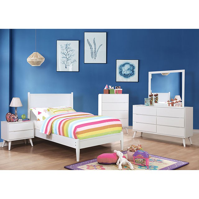 Lennart Bed Oak, Black, Gray, & White - U&U Home Budget Furniture (Carteret, NJ)