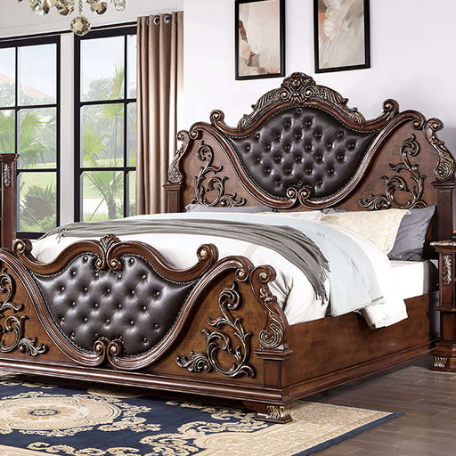 Esparanza Bed Cherry & White - U&U Home Budget Furniture (Carteret, NJ)