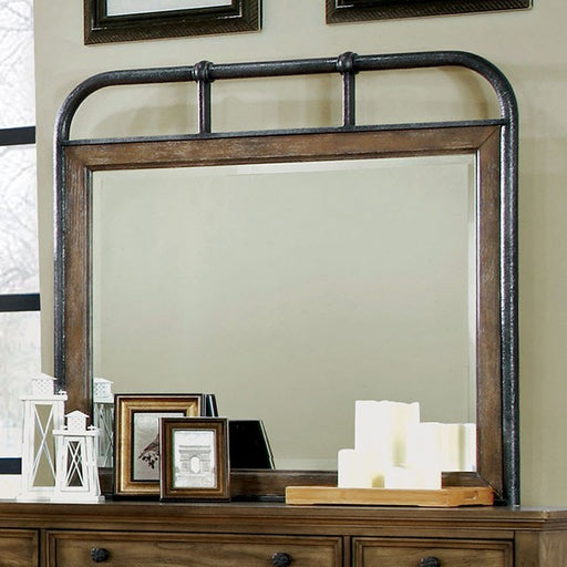 Mcville Mirror w/ Metal Frame - U&U Home Budget Furniture (Carteret, NJ)