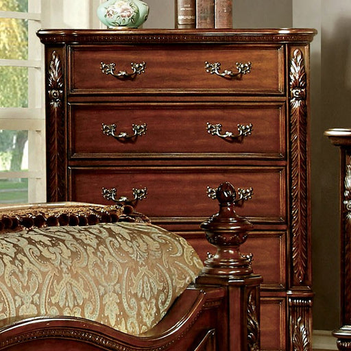 ARTHUR Brown Cherry Chest - U&U Home Budget Furniture (Carteret, NJ)
