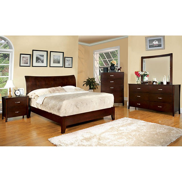 Midland Bed Cherry - U&U Home Budget Furniture (Carteret, NJ)