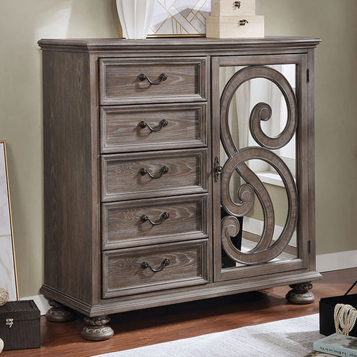 Lysandra Armoire Brown - U&U Home Budget Furniture (Carteret, NJ)