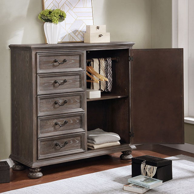 Lysandra Armoire Brown - U&U Home Budget Furniture (Carteret, NJ)