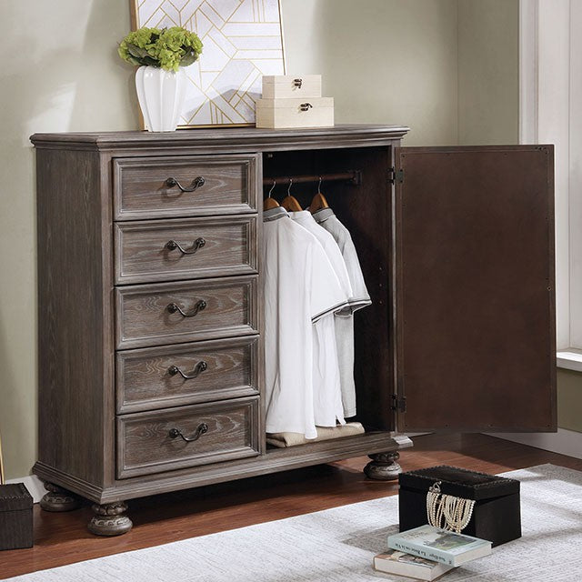 Lysandra Armoire Brown - U&U Home Budget Furniture (Carteret, NJ)