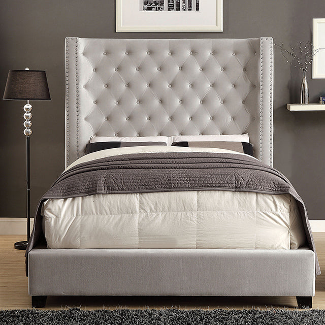 Rosabelle Bed Black, Grey, & Ivory - U&U Home Budget Furniture (Carteret, NJ)