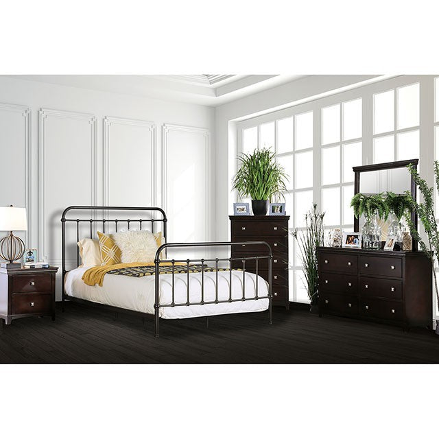 Iria Bed Brown & Black - U&U Home Budget Furniture (Carteret, NJ)